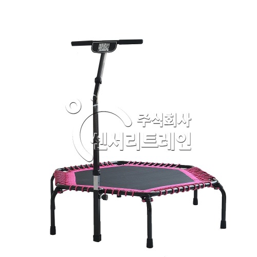 6각 점핑 트램폴린(고탄력 로프밴드) - 핑크